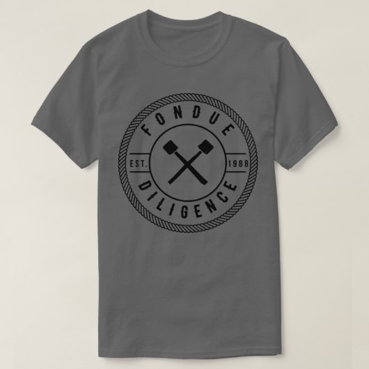 T-shirt Funky Fromage Pun Fondue Diligence (Design devant)