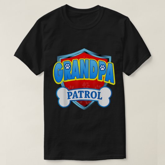 T-shirt Funky GRANDPA Patrol - Chien Maman, Papa Pour Homm (Design devant)