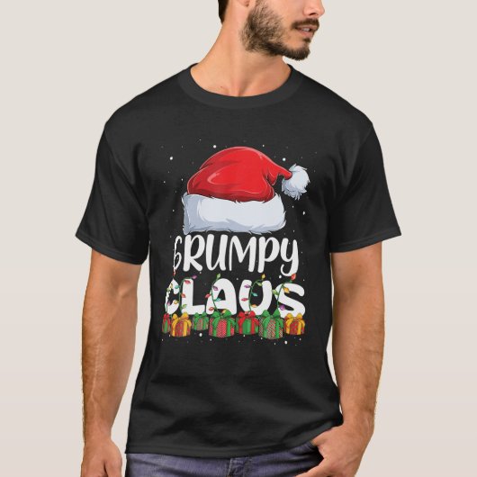 T-shirt Funky Grumpy Santa Claus Noël Pyjamas Famille (Devant)