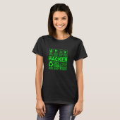 T-shirt Funky Hacker Composition organique Il Hacking Nerd (Devant entier)