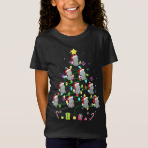 T-Shirt Funky Hippo sapin de Noël Couleur Led Light