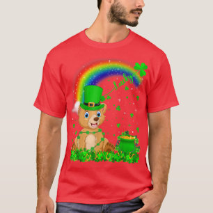 T-shirt Funky Irlandais Shamrock Rainbow Lucky Bear St Pat
