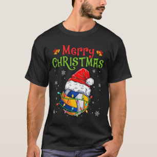 T-shirt Funky Joyeux Noël Volleyball Noël Noël Noël Noël N