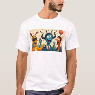 T-shirt Funky Kaiju : Art des monstres d'Osaka - Répandre