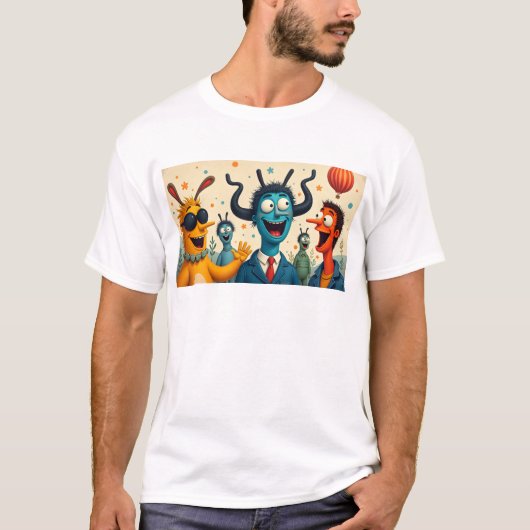 T-shirt Funky Kaiju : Art des monstres d'Osaka - Répandre (Devant)