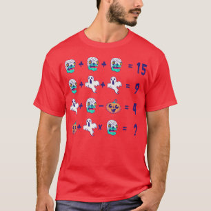 T-shirt Funky Math Opérations de l'enseignant Question Hal