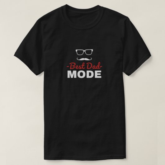 T-shirt Funky moderne noir & blanc meilleur mode papa (Design devant)