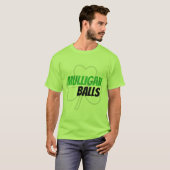 T-shirt Funky Mulligan Balls Green Irish Clover Golf (Devant entier)