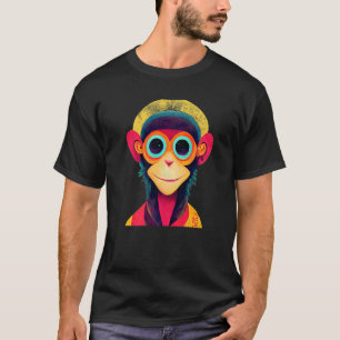 T-shirt Funky Munky Hipster Monkey Premium