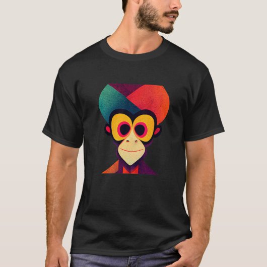 T-shirt Funky Munky Turban Monkey Premium (Devant)