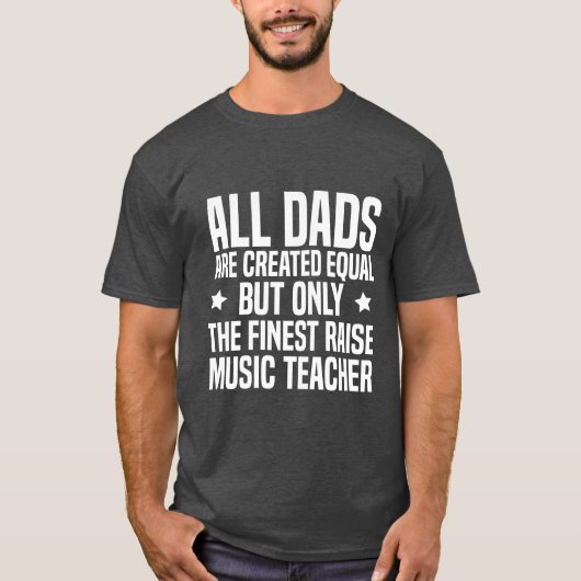 T-shirt Funky Music Teacher Papa Anniversaire Noir (Devant)