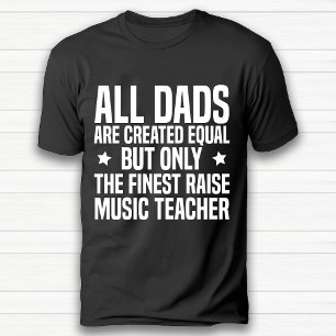T-shirt Funky Music Teacher Papa Anniversaire Noir