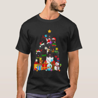 T-shirt Funky Newfoundland Christmas Tree Lights Gift Chig