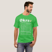 T-shirt Funky Okra Nutrition Facts Thanksgiving Noël (Devant entier)