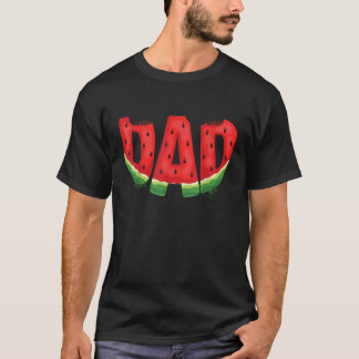 T-shirt Funky Papa Watermelon Été Fruit Famille Correspond
