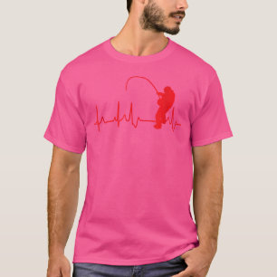 T-shirt Funky Pêche Heartbeat Avec Baguette De Pêche