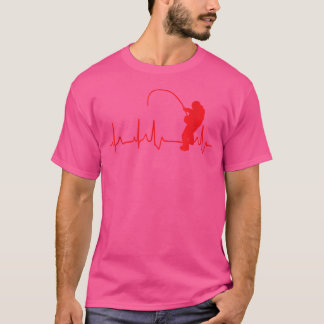 T-shirt Funky Pêche Heartbeat Avec Baguette De Pêche