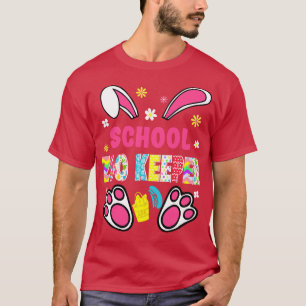 T-shirt Funky Rabbit School Zoo Keeper Jour de Pâques Oeuf