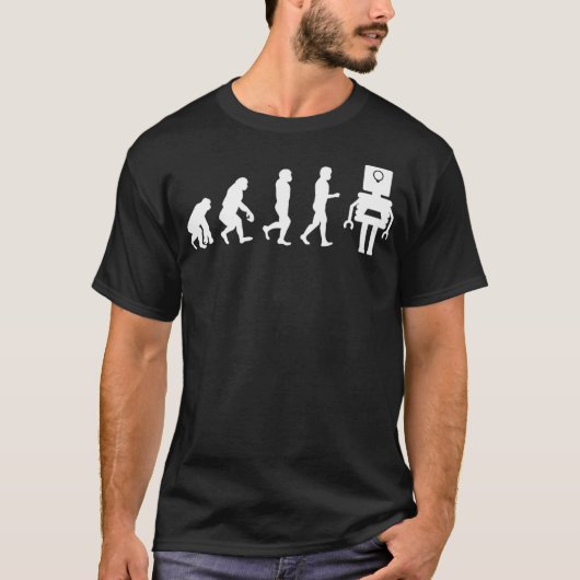 T-shirt Funky Robotic Machine Learning AI Evolution Robot  (Devant)