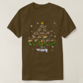 T-shirt Funky russe Tortoise Arbre de Noël Ornement d'arbr (Design devant)