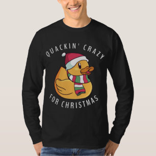 T-shirt Funky Santa Hat Caoutchouc Canard de Noël Pun