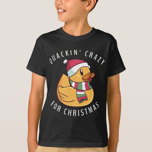 T-shirt Funky Santa Hat Caoutchouc Canard de Noël Pun (Devant)