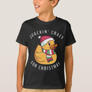 T-shirt Funky Santa Hat Caoutchouc Canard de Noël Pun