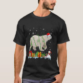 T-shirt Funky Santa Hat Polar Ours lumière de Noël Animal (Devant)