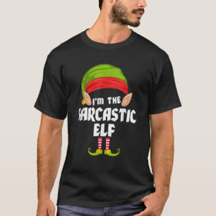 T-shirt Funky Sarcastic Elf Matching Family Group PJ Chris