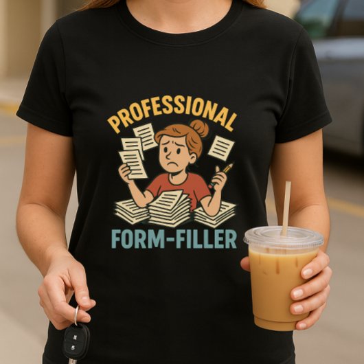 T-shirt Funky School Paperwork Parent; Formulaire professi