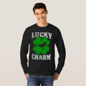 T-shirt Funky Shamrock Leaf Lucky Charm Raven Bird St Part (Devant entier)