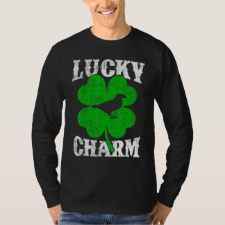 T-shirt Funky Shamrock Leaf Lucky Charm Raven Bird St Part