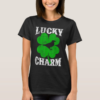 T-shirt Funky Shamrock Leaf Lucky Charm Raven Bird St Part