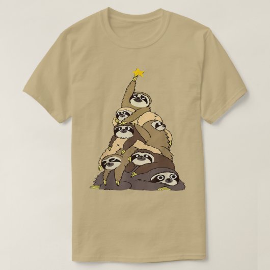 T-shirt Funky Sloth Christmas Tree Pajama Joyeux Slothmas  (Design devant)