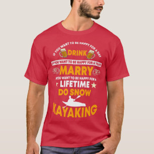 T-shirt Funky Snow Kayak Design Dire Snow Kayak Kayak