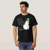 T-shirt Funky Snowman Farts Snowflakes foncé (Devant entier)