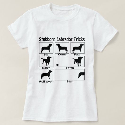 T-shirt Funky têtu Labrador Chien Tricks (Design devant)