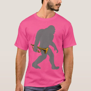 T-shirt Funky Trumpeter Bigfoot Musicien Avec Trumpet