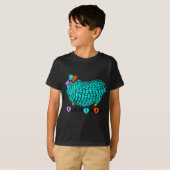 T-shirt Funky Turquoise Ram Chinois Nouvel An Zodiac Kids  (Devant entier)