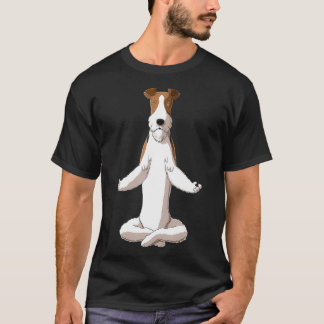 T-shirt Funky Yoga Chien Fil Fo Terrier