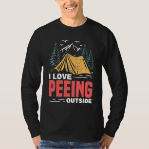T-shirt Funn Randonnée Peeing Extérieur Tente Camping Exté