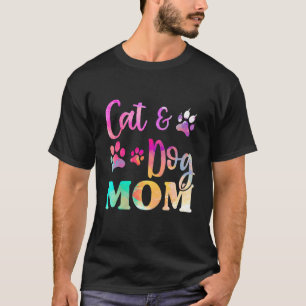 T-shirt Funnny Pet Chat Chien Maman Pour Femmes Mères Jour