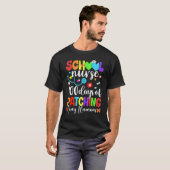 T-shirt Funny 100 Days Of Patching Tiny Humans School Nurs (Devant entier)