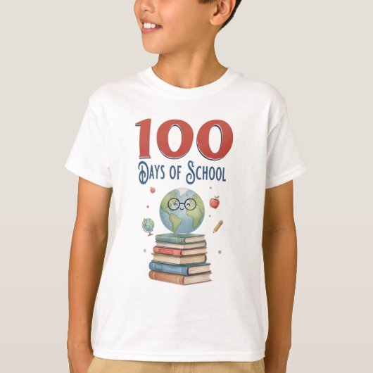T-shirt Funny 100 days of school (Devant)
