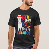 T-shirt Funny 100th Day Of School No Prob Llama Happy 100t (Devant)