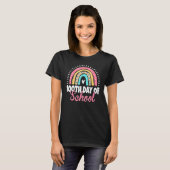 T-shirt Funny 100th Day Of School Teacher Rainbow 100 Days (Devant entier)