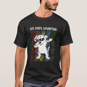 T-shirt Funny 101 Jours École Dabbing Chien Dalmatien 100 