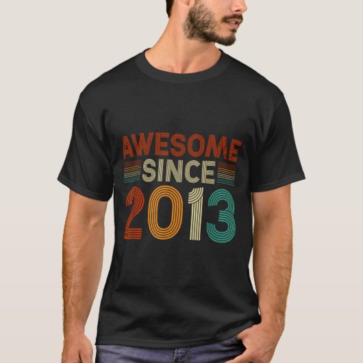 T-shirt Funny 12 Year Old Awesome Since 2013 Birthday Son  (Devant)