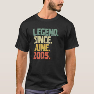 T-shirt Funny 16 Ans Garçons Filles Légende depuis Juin 20