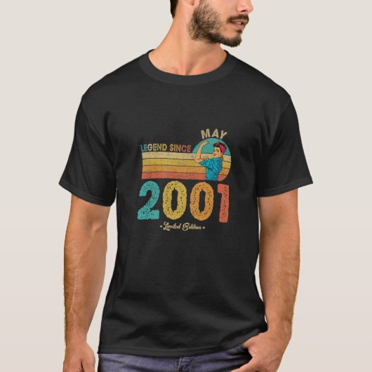 T-shirt Funny 21St Birthday May 2001 (Devant)